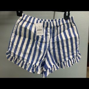 Brand new with tags Crewcuts size 12 girls blue/white striped shorts.